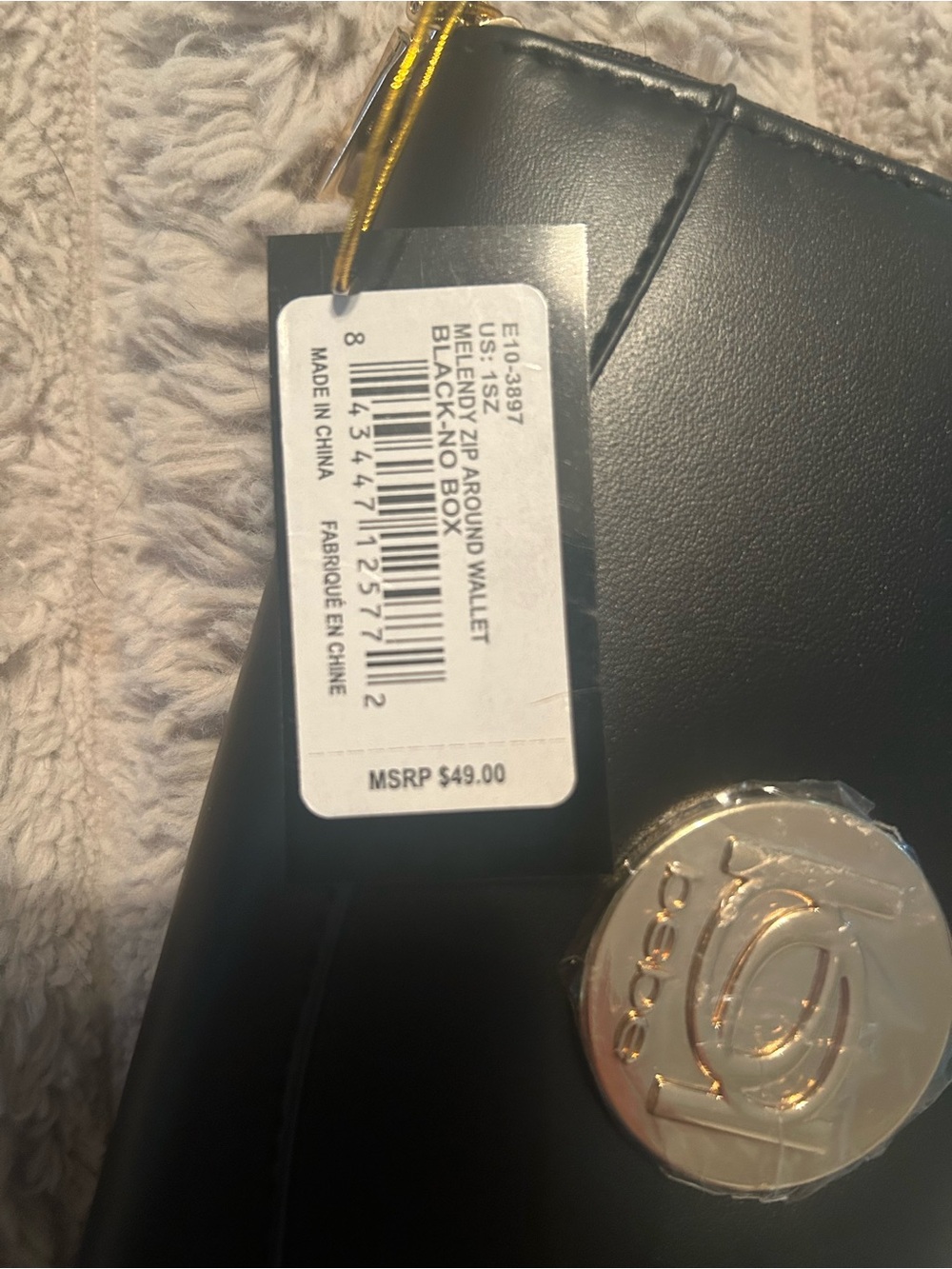 bebe NWT Black Melendy Zip-Around Wallet - Picture 4 of 4